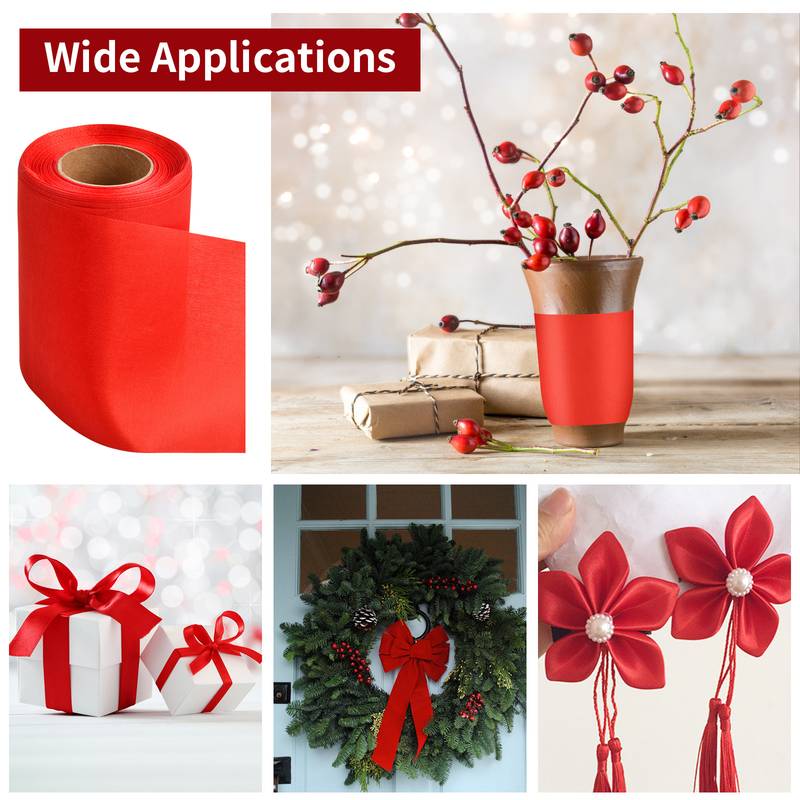 Red Satin Ribbon, Red Ribbon For Gift Wrapping, Double Faced Polyester  Christmas Ribbon For Wedding Valentine's Birthday Party Decoration Bow Cake  Craft Bouquets Car Packaging - Temu Portugal